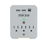 Forza FWT-331USBC - Protector contra sobretensiones (montaje en pared) - CA 125 V - 1875 vatios - conectores de salida: 3 - blanco