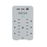Forza FWT-631USBC - Protector contra sobretensiones (montaje en pared) - CA 125 V - 1875 vatios - conectores de salida: 6 - blanco