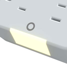Forza FWT-631USBC - Protector contra sobretensiones (montaje en pared) - CA 125 V - 1875 vatios - conectores de salida: 6 - blanco