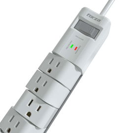 Forza RSO-06TUSB - Protector contra sobretensiones (montaje en pared) - CA 120 V - 1800 vatios - conectores de salida: 6 - blanco Forza RSO-06TUSB - Protector contra sobretensiones (montaje en pared) - CA 120 V - 1800 vatios - conectores de salida: 6 - blanco