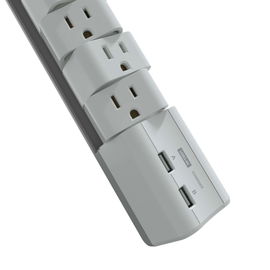 Forza RSO-06TUSB - Protector contra sobretensiones (montaje en pared) - CA 120 V - 1800 vatios - conectores de salida: 6 - blanco Forza RSO-06TUSB - Protector contra sobretensiones (montaje en pared) - CA 120 V - 1800 vatios - conectores de salida: 6 - blanco