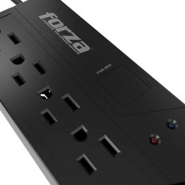 Forza FVR Series FVR-1011 - Regulador automático de voltaje (montaje en pared) - CA 115 V - 500 vatios - 1000 VA - conectores de salida: 4 - negro