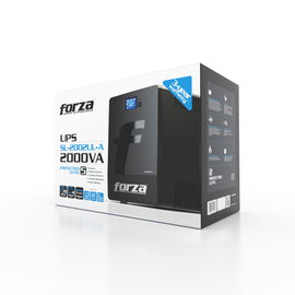 Forza SL Series SL-2002UL-A - UPS - CA 220 V - 1200 vatios - 2000 VA - 9 Ah - USB - conectores de salida: 4 - Argentina - negro