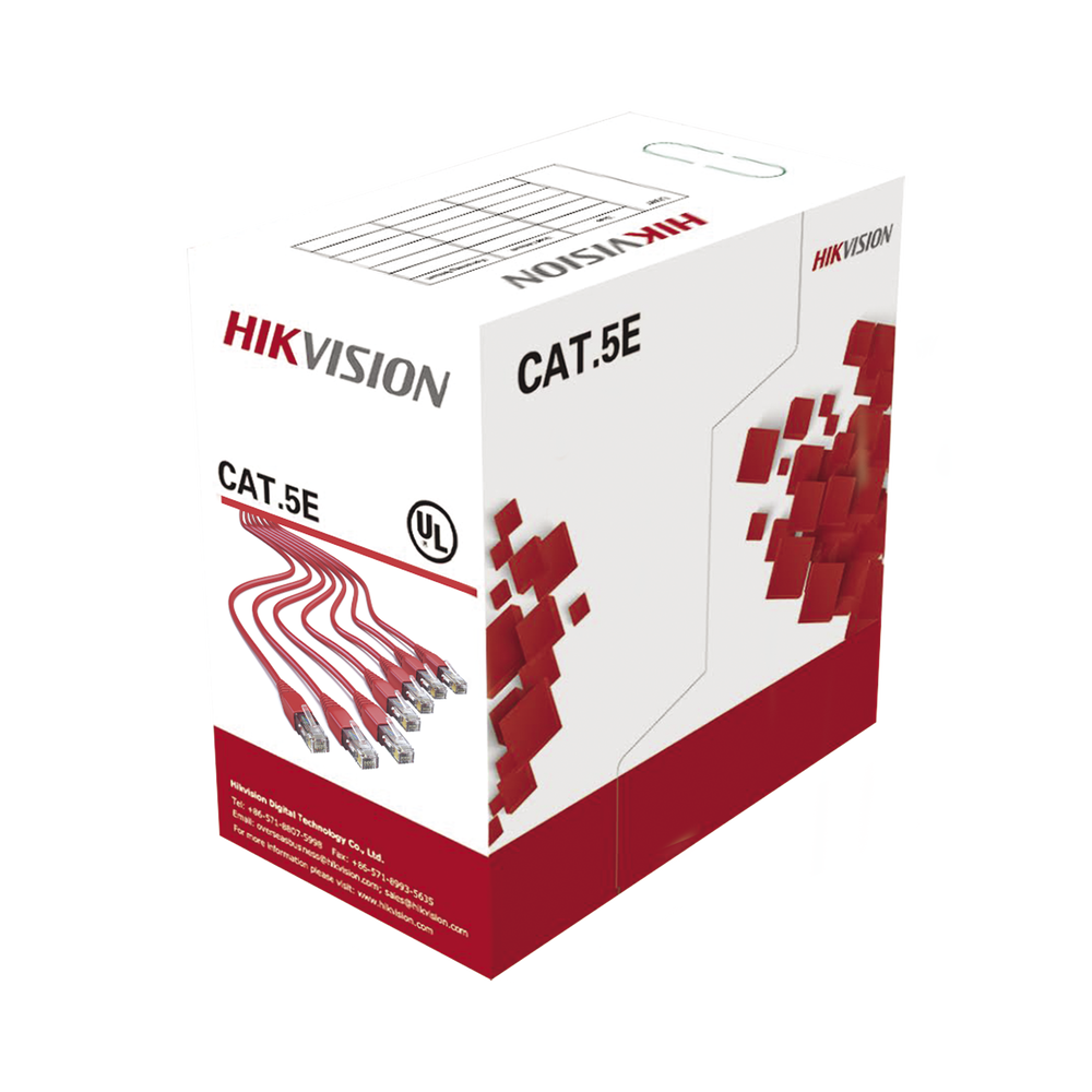 Bobina de Cables UTP 305 mts / Cat5E / 24 AWG / CM / PVC / 100% Cobre / Uso en Interior / Color Gris