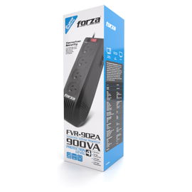 Forza FVR Series FVR-902A - Regulador automático de voltaje - CA 220 V - 450 vatios - 900 VA - conectores de salida: 4 - Argentina