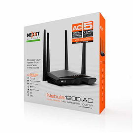 Nexxt Nebula 1200-AC - Enrutador inalámbrico - conmutador de 3 puertos - GigE - 802.11a/b/g/n/ac - Doble banda