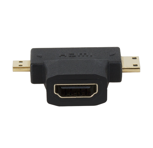 Xtech - Video / audio adapter - HDMI - 19 pin micro HDMI Type D - 19 pin mini HDMI Type C