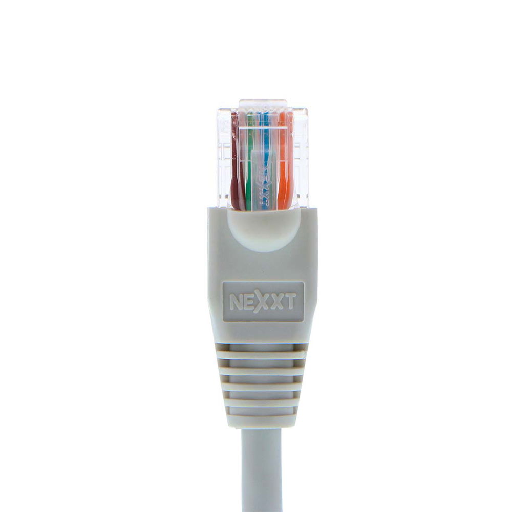 Nexxt - Cable de interconexión - RJ-45 (M) a RJ-45 (M) - 7.6 m - UTP - CAT 5e - moldeado, trenzado - gris Nexxt - Cable de interconexión - RJ-45 (M) a RJ-45 (M) - 7.6 m - UTP - CAT 5e - moldeado, trenzado - gris