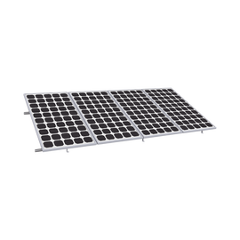 Montaje de aluminio  anodizado para techo o piso de concreto de rápida instalación línea Starter,  arreglo 1x4 módulos fotovoltaicos
