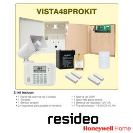 KIT DE ALARMA RESIDEO VISTA48PROKIT 1 PANEL VISTA 48LA/ 8 ZONAS CABLEADAS EXPANDIBLE A 48 ZONAS/ 1 TECLADO 6162RF (ZONAS LIMITADAS AL CUPO DEL PANEL)/ 1 PIR IS335T ALAMBRICO/ 2 CONTACTOS MAGNÉTICOS MGN01 ALAMBRICOS/ 1 SIRENA 30W PAM-SRE30W/ 1 GABIN KIT DE ALARMA RESIDEO VISTA48PROKIT 1 PANEL VISTA 48LA/ 8 ZONAS CABLEADAS EXPANDIBLE A 48 ZONAS/ 1 TECLADO 6162RF (ZONAS LIMITADAS AL CUPO DEL PANEL)/ 1 PIR IS335T ALAMBRICO/ 2 CONTACTOS MAGNÉTICOS MGN01 ALAMBRICOS/ 1 SIRENA 30W PAM-SRE30W/ 1 GABIN