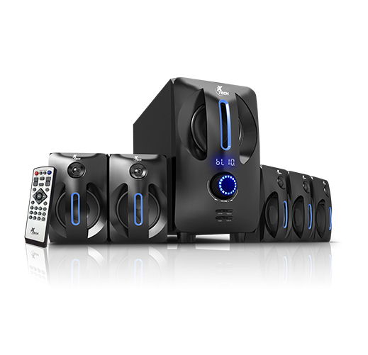 Xtech - Speaker system - Wireless - Black blue - 5.1 Channel-XTS-450