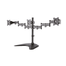 Klip Xtreme KPM-321 - Base - para 3 pantallas LCD (brazo ajustable) - plástico, acero de alta calidad - negro - tamaño de pantalla: 13