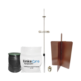 Kit pararrayo LinkedPro básico. Ideal para la protección de mástiles y postes.