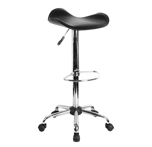 Xtech - Taburete de bar - plástico, metal, PVC, espuma, contrachapado - negro