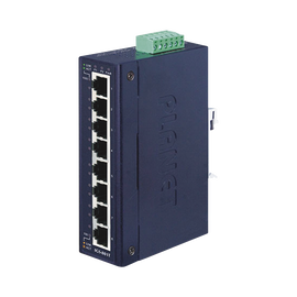 Switch Industrial de 8 Puertos Gibabit 10/100/1000T, Diseñado para Montaje en Pared y Riel DIN