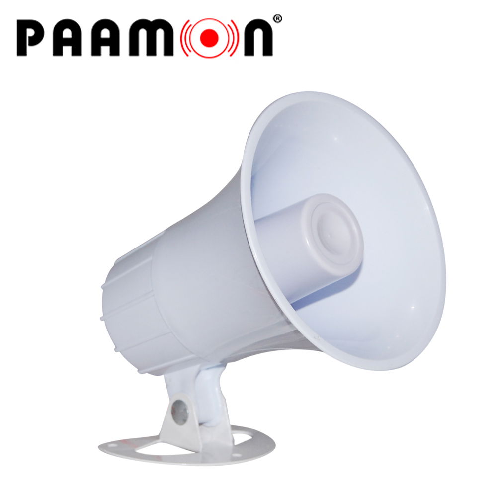 SIRENA 15WATTS PAAMON PAM-SRE15W DOBLE TONO / ALAMBRICA / COLOR BLANCO / MATERIAL ABS/ USO EN INTERIOR Y EXTERIOR/ NIVEL DE SONIDO 100 A 110dB/ COMPATIBLE CON TODOS LOS SITEMAS DE ALARMA
