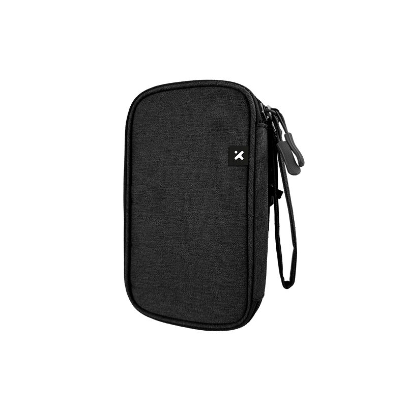 Xtech - Travel Tech organizer case - Durable polyester / 100% polyester - All black - Double-Compartment XTB-060
