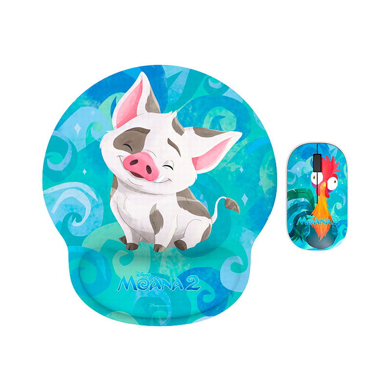 Xtech - XTM-DKT4MO - Mouse and mouse pad kit - 2.4 GHz - Wireless - Moana 2 KT4MO - Disney Moana 2 Pua and Hei Hei