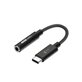 Xtech - Headphone Jack Adapter - 24 pin USB-C - 3.5mm TRRS - 10 cm - Black - USB-C (M) to 3.5 mm(f) XTC-509