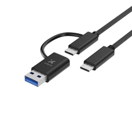 Xtech - USB cable - USB-C USB-A - USB Type C - 1.82 m - 2 in one braided XTC-532