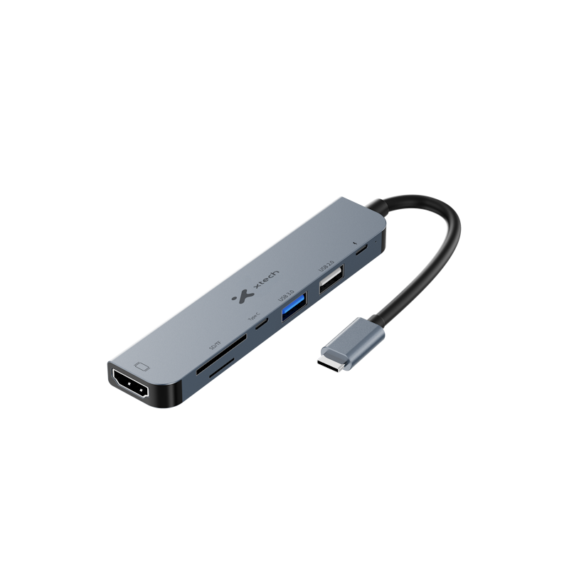 Xtech - Hub - 7 puertos - USB-C® 7-in-1 XTC-571