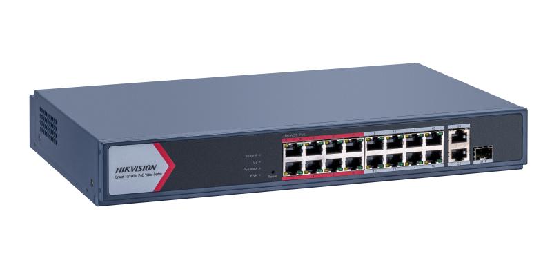 Hikvision - Switch - 16 Port Fast Ethernet Smart PO Hikvision - Switch - 16 Port Fast Ethernet Smart PO