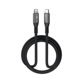 Klip Xtreme - USB cable - 24 pin USB-C - 3 m - Black - 60W Braided Fast charging