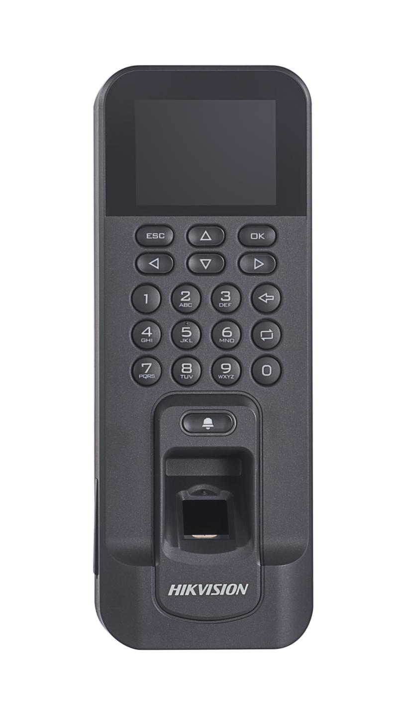 Hikvision Pro Series DS-K1T804AMF - Terminal de control de acceso con lector de huellas dactilares - cableado - Wi-Fi - 10/100 Ethernet - negro