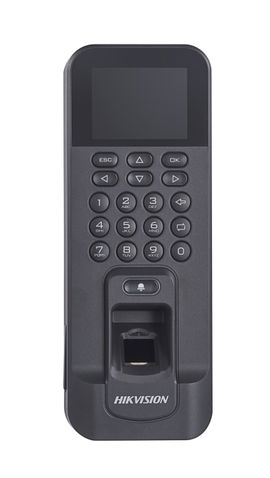 Hikvision Pro Series DS-K1T804AMF - Terminal de control de acceso con lector de huellas dactilares - cableado - Wi-Fi - 10/100 Ethernet - negro