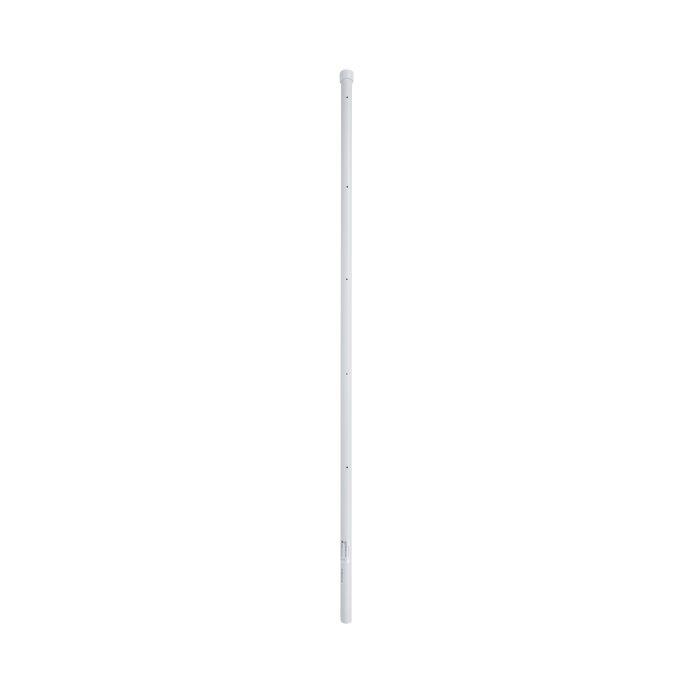Poste de Esquina Blanco de Acero Galv. de 1.2m para Cerca Electrificada  cal. 18 de 1
