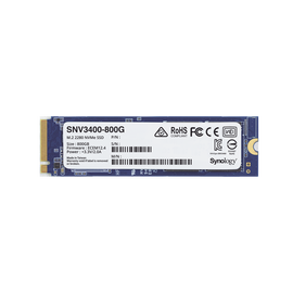 SSD 800GB NVMe M.2 2280, diseñada para Synology NAS con ranuras M.2 integradas