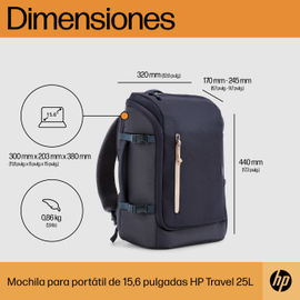 HP Travel - Mochila para transporte de portátil - hasta 15,6