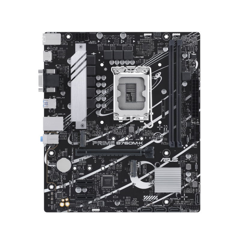 ASUS - PRIME B760M-K - Motherboard - Micro ATX - LGA1700 Socket - Intel B760 - para Core i7 / para Core i5 / para Core i3 / para Celeron / para Pentium