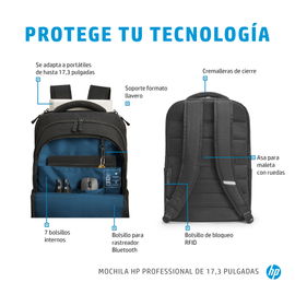 HP Professional - Mochila para transporte de portátil - 17.3