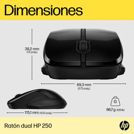 HP - Mouse - Wireless - 250