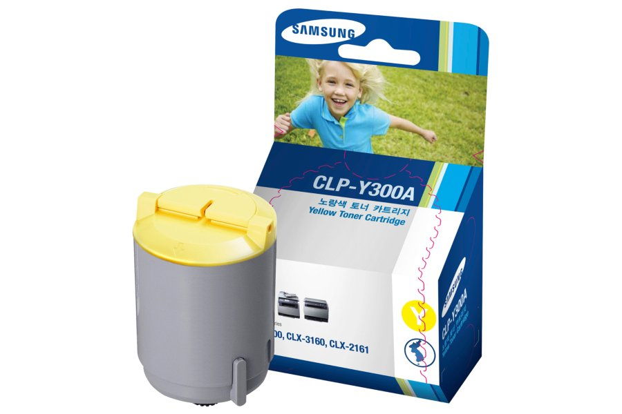 Samsung CLP-Y300A - Amarillo - original - cartucho de tóner - para CLP-300, 300N; CLX-2160, 2160N, 3160FN, 3160N