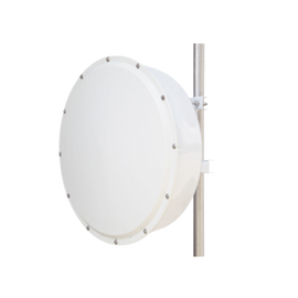 Antena direccional de alta resistencia, Ganancia 30 dBi, (4.9 -6.5 GHz), Plato hondo para mayor inmunidad al ruido, Conectores N-Hembra, Montaje y radomo incluido