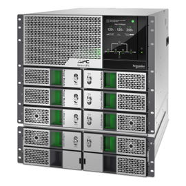 APC Smart-UPS Modular Ultra - UPS (montaje en bastidor) - on-line, scalable, n+1 redundant, touchscreen, network management card - CA 208/240 V - 20 kW - 20000 VA - 12U - plata