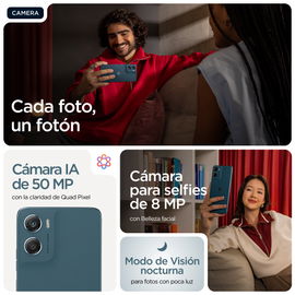 Motorola - 4 GB G06 - Smartphone - Android - 128 GB - Tapestry Azul - Touch - XT2535-2