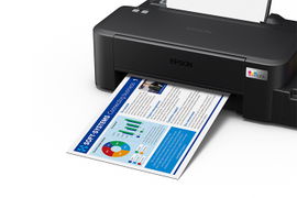 Epson EcoTank L121 - Impresora - color - chorro de tinta - ITS - A4/Legal - 720 x 720 ppp - hasta 9 ppm (mono) / hasta 4.8 ppm (color) - capacidad: 100 hojas - USB 2.0