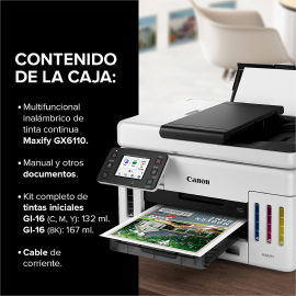 Canon MAXIFY GX6110 - ADF 15.5/24 IPM Canon MAXIFY GX6110 - ADF 15.5/24 IPM
