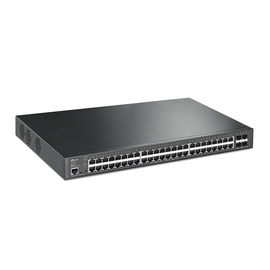 Switch L2+ Omada PoE+ / 48 Puertos PoE+ 10/100/1000 Mbps / 4 Puertos SFP+ 10G / 2 Puertos Consola (RJ45 y microUSB) / Administración Centralizada Omada o Stand-Alone / Multicast IGMP / Calidad de Servicio / Presupuesto PoE 500W / Montaje en Rack