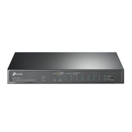 TP-Link TL-SG1210MPE V2 - Conmutador - inteligente - 8 x 10/100/1000 (PoE+) + 1 x 10/100/1000 + 1 x combo Gigabit SFP/RJ-45 - montaje en pared - PoE+ (123 W)