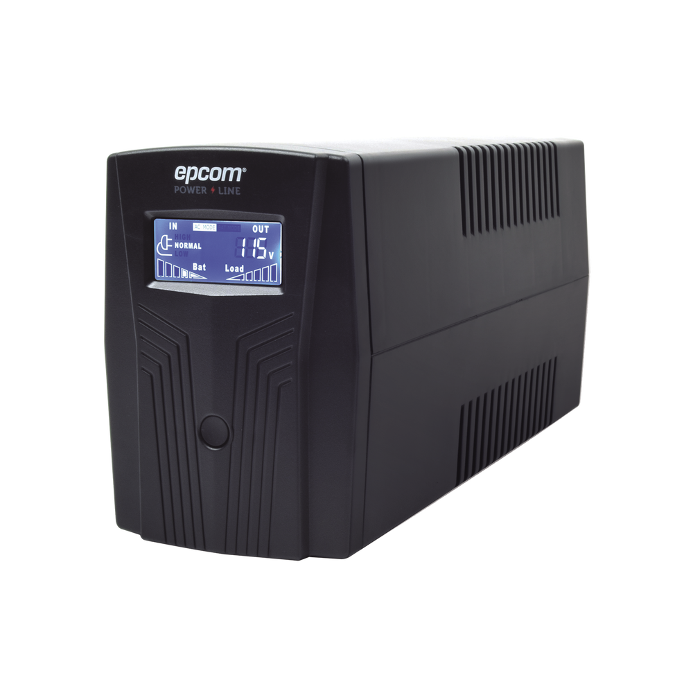 UPS de 600VA/360W / Topología Línea Interactiva / Entrada y Salida 220 Vca / Regulador de Voltaje AVR 80-150 Vca / Clavija NEMA 5-15P / 4 Tomas NEMA 5-15R
