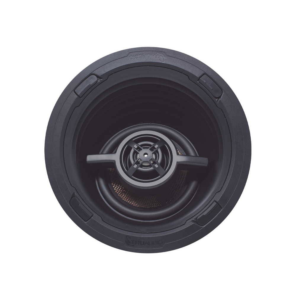 REV Series Altavoz LCR | Rango Medio Giratorio | Angulo para Techo de 3 Vias | Cine en Casa | Woofer de 7in de Fibra de Carbono | Tweeter de 1in | 175W | 8Ω