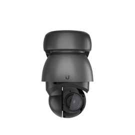 UniFi Protect G4 PTZ cámara de giro, inclinación y zoom de alto rendimiento con transmisión de video 4K, 24 FPS, zoom óptico 22x y visión nocturna LED IR adaptativa.