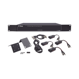 150 metros en 4K, 200 metros en 5 MP, VIDEO+PODER / 4 Canales / TODO INCLUIDO PARA RACK /  Para transmisión de alimentación ( de 36 Vcd a 12 Vcd) y video (HD-TVI) / 4K / SIN RUIDO / INSTALACIÓN LIMPIA