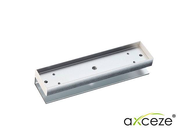 BRACKET TIPO U AXCEZE AX-M140-U COMPATIBLE CON IMANES DE LA SERIE M140 ÚTIL PARA COLOCAR LA CONTRA EN LAS PUERTAS DE CRISTAL SIN MARCO FABRICADO EN ALUMINIO