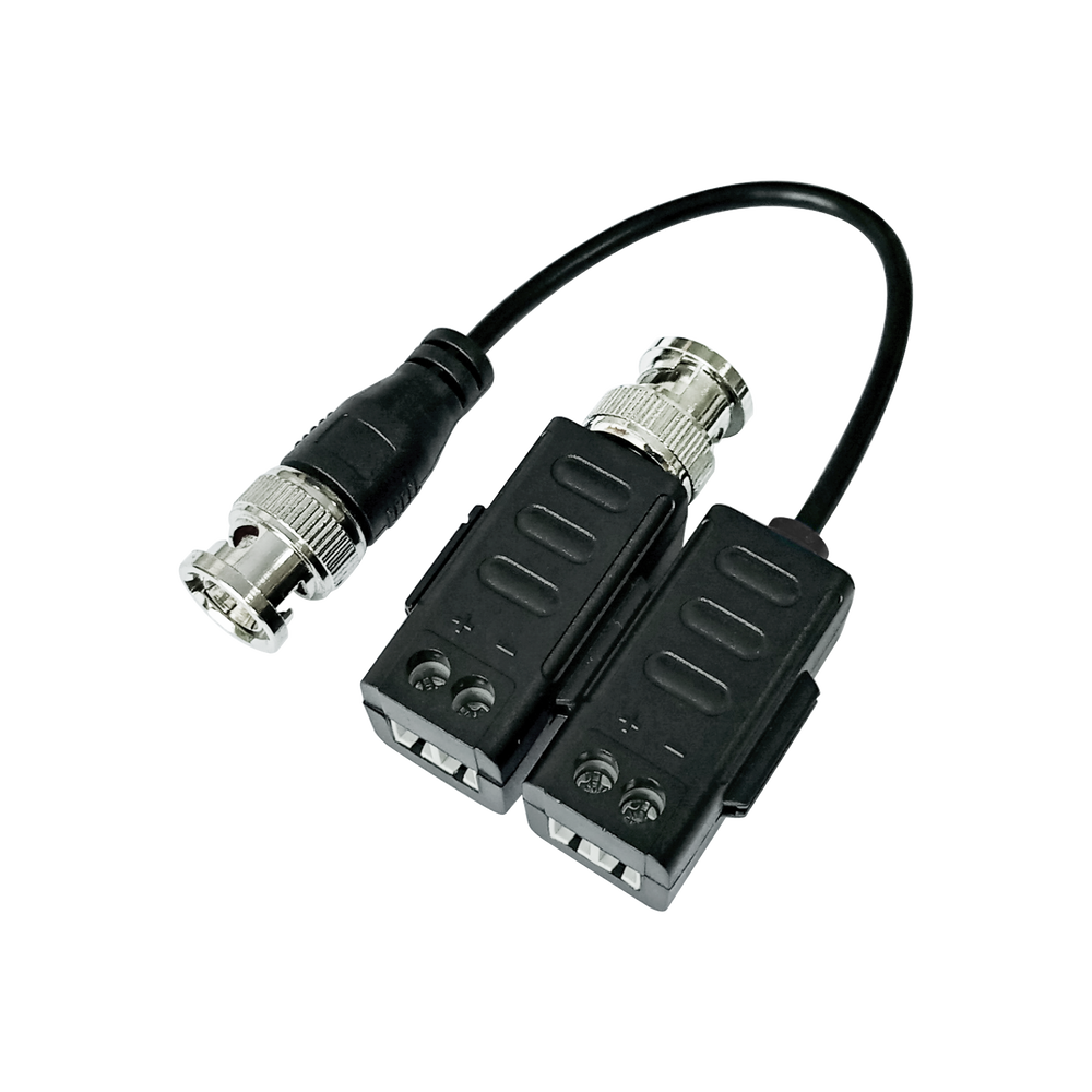 Kit de Transceptores (Baluns) con terminales tipo tornillo, TurboHD Hasta 4K / 5 MP / HD-TVI/HD-CVI/AHD/CVBS / Conector 100% COBRE / Con Cable RF Blindado