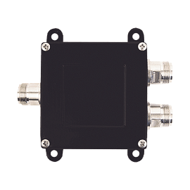 Separador TAP -7 dB con rango de frecuencia de 700 a 2500 MHz. Ideal para separar la antenas a diferentes longitudes de cable coaxial. 50 Ohm con conectores N Hembra.